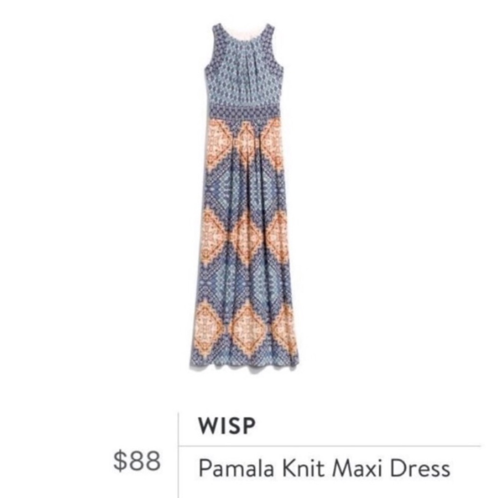 NWT Wisp Stitch Fix Pamela Printed Knit Maxi Dress - Picture 1 of 7